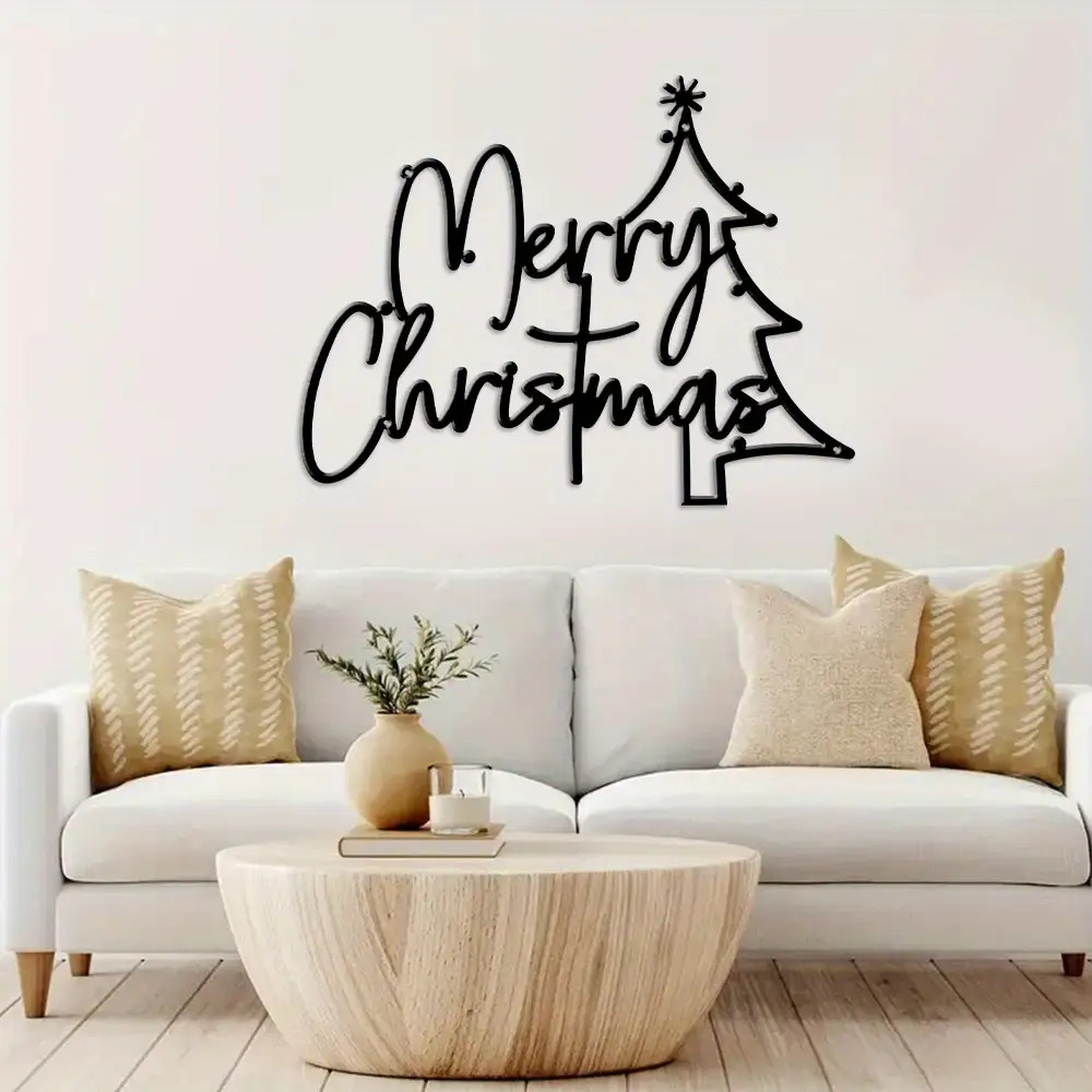 Vintage Fashion Buyer - Dekorasi Dinding Pohon Natal Logam Gaya