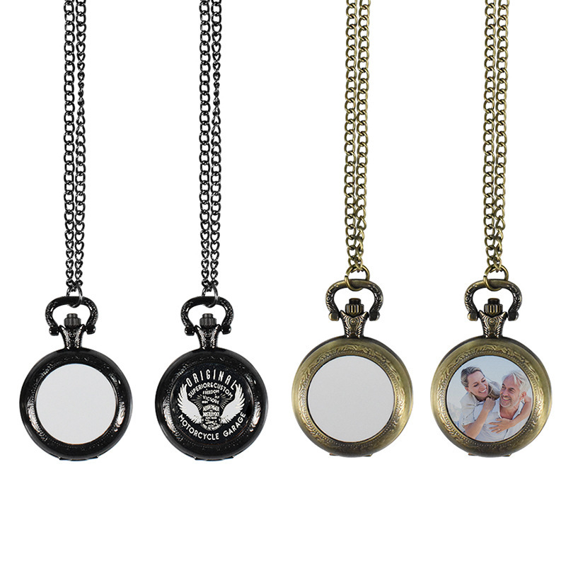 Vintage Fashion Words - Kalung Liontin Jam Saku Logam Vintage