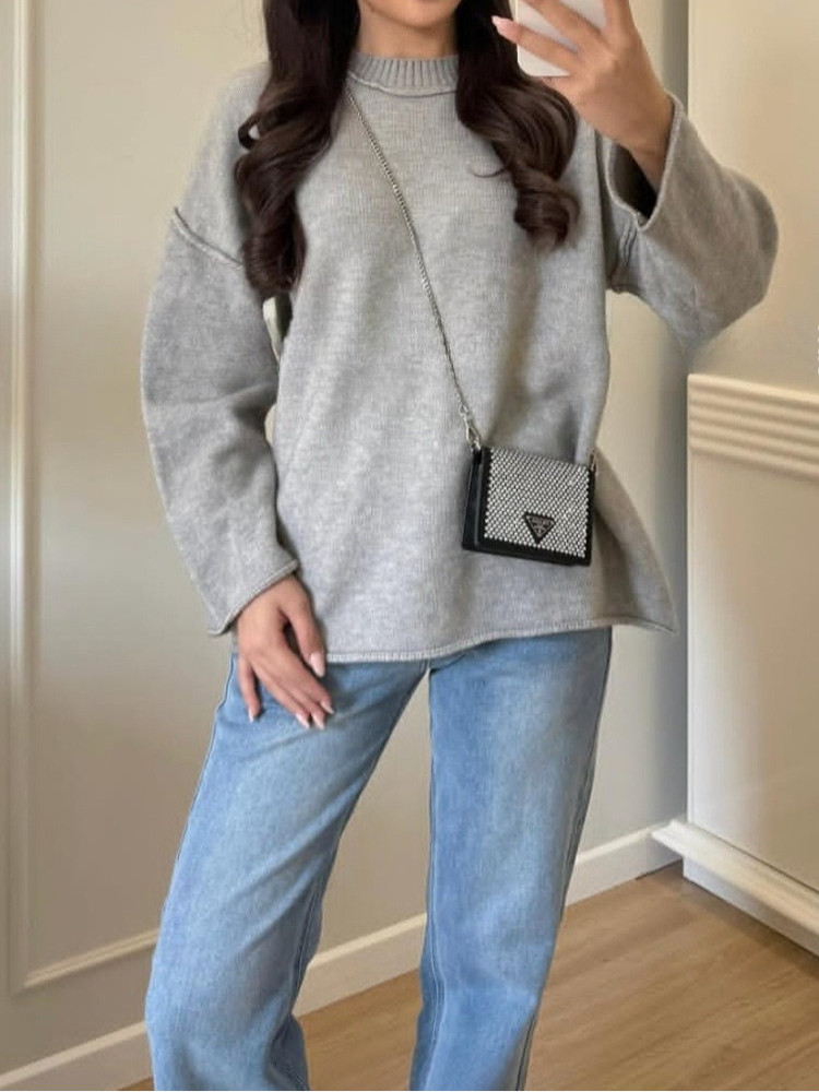 Vintage Fashion Old Money - Sweater Wanita Vintage Baru, Lengan Model
