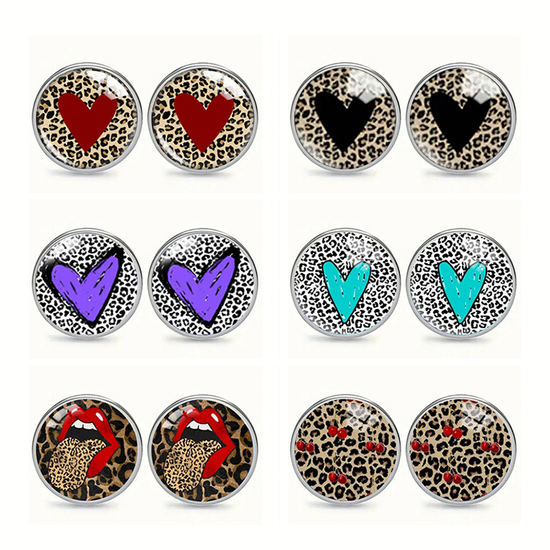 Vintage Fashion Illustrations - Anting Kaca Motif Macan Tutul Hati