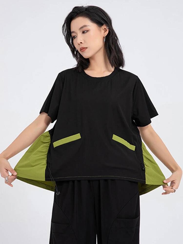 Vintage Fashion Build - Kaos Wanita Ukuran Besar Warna Hijau