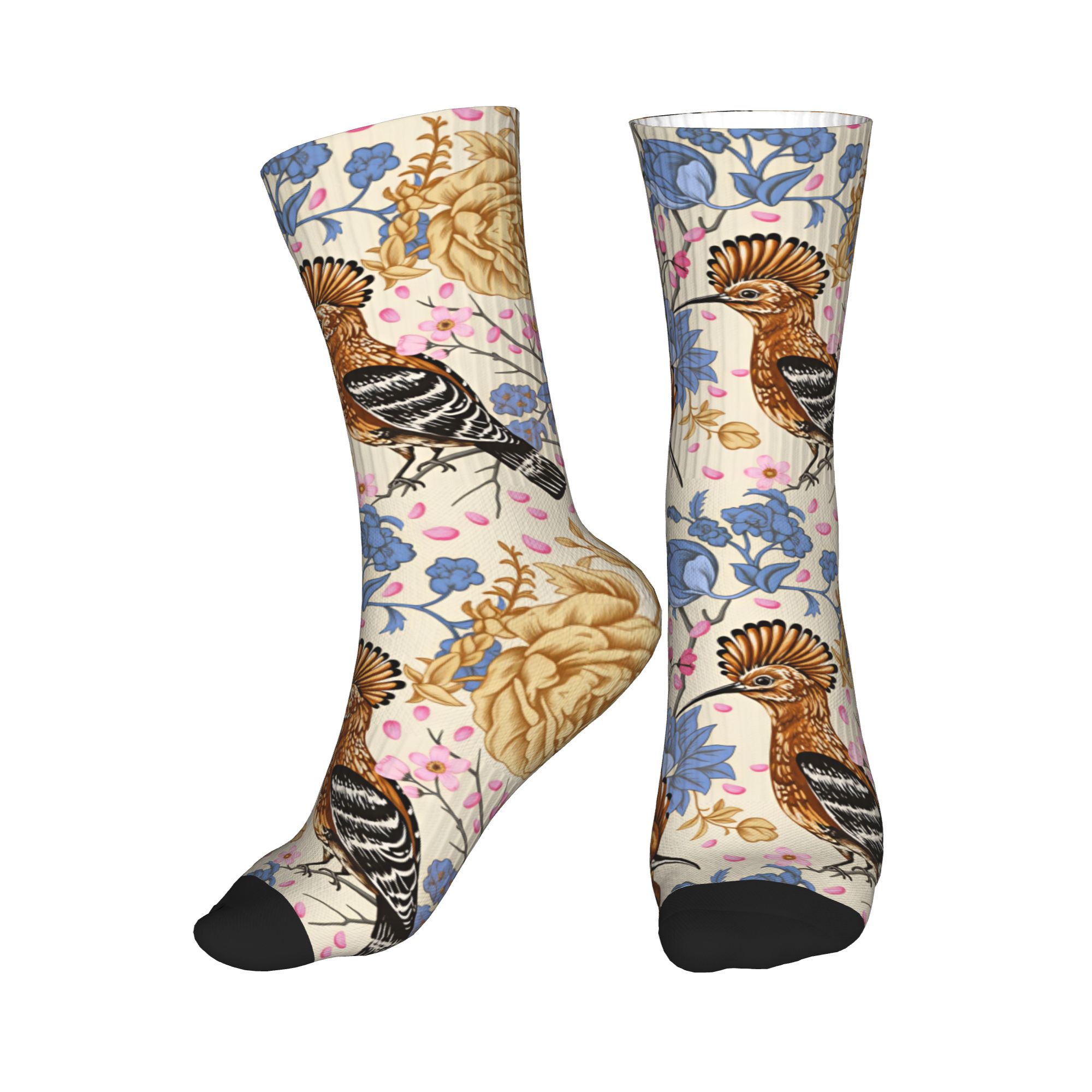 Vintage Fashion For Mens - Hoopoe Bird Blue Peony Vintage Floral
