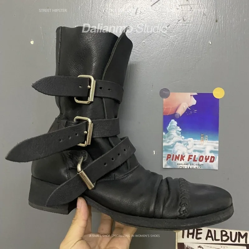 Sepatu Bot Kulit Asli Pria Mod - Vintage Fashion For Mens ulasan dan harga