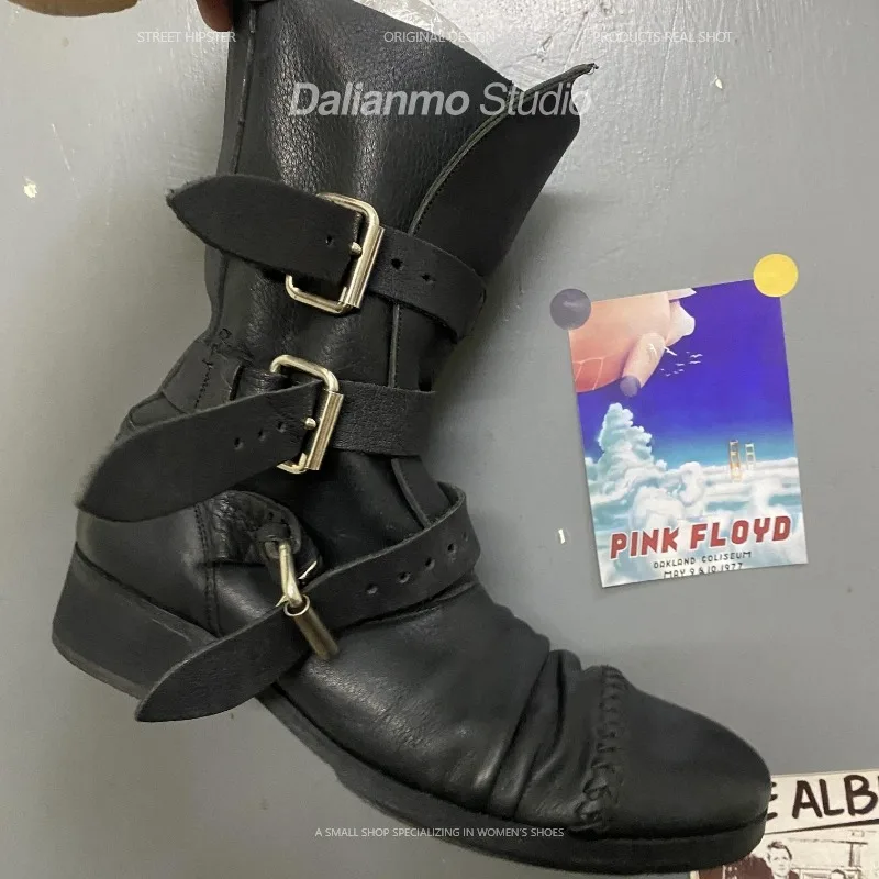 Sepatu Bot Kulit Asli Pria Mod - Vintage Fashion For Mens ulasan dan harga
