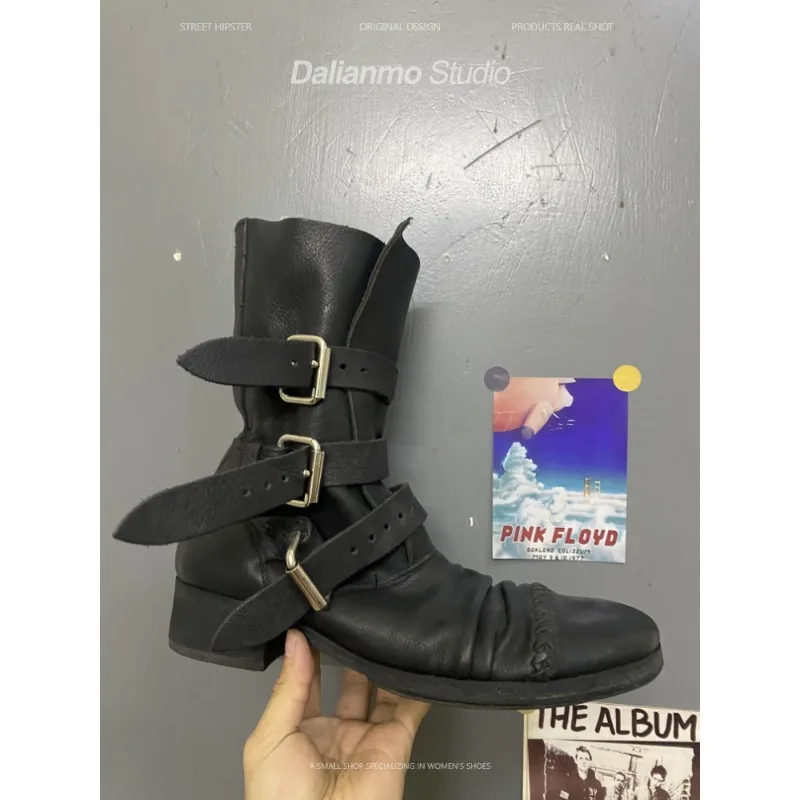 Sepatu Bot Kulit Asli Pria Mod - Vintage Fashion For Mens ulasan dan harga