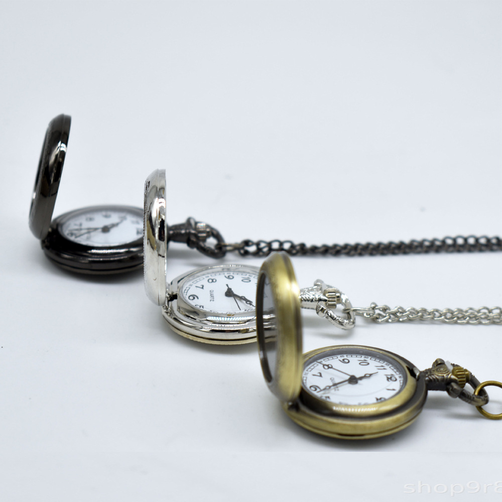 Kalung Liontin Jam Saku Logam  - Vintage Fashion Words ulasan dan harga