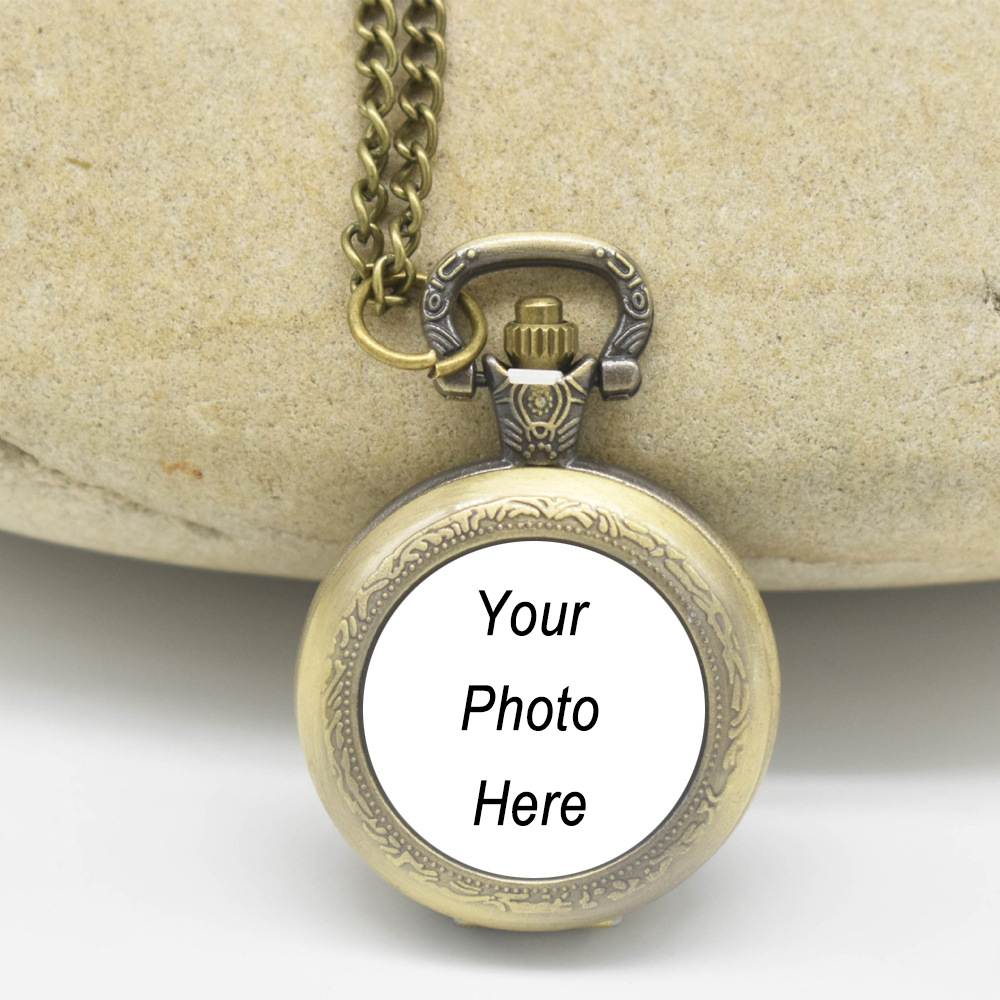 Kalung Liontin Jam Saku Logam  - Vintage Fashion Words ulasan dan harga