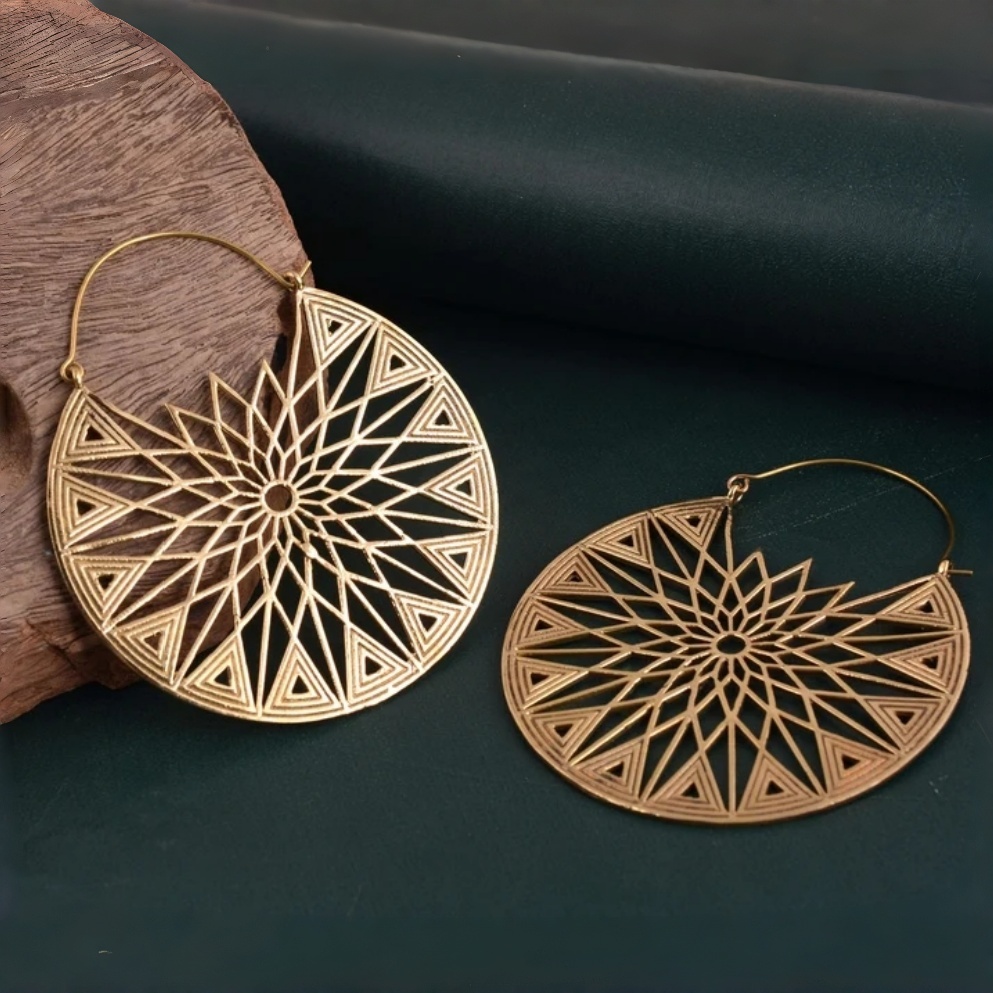 Anting Hoop Bulat Desain Beron - Vintage Fashion Illustrations ulasan dan harga