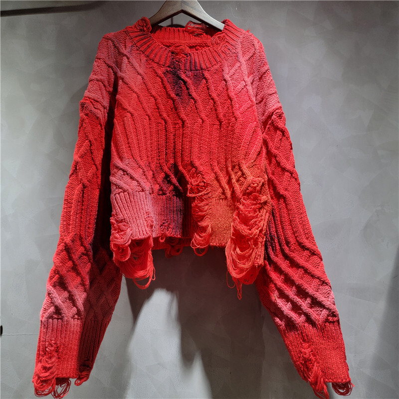 WTHT Sweater Rajut Longgar Wan - Vintage Fashion Influencer ulasan dan harga