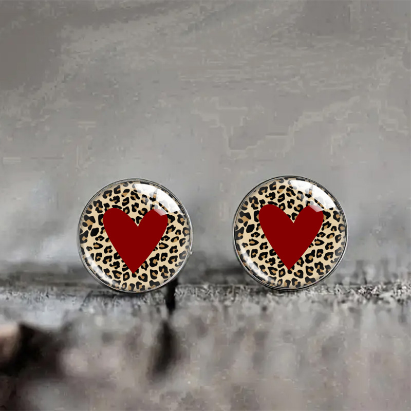 Anting Kaca Motif Macan Tutul  - Vintage Fashion Illustrations ulasan dan harga