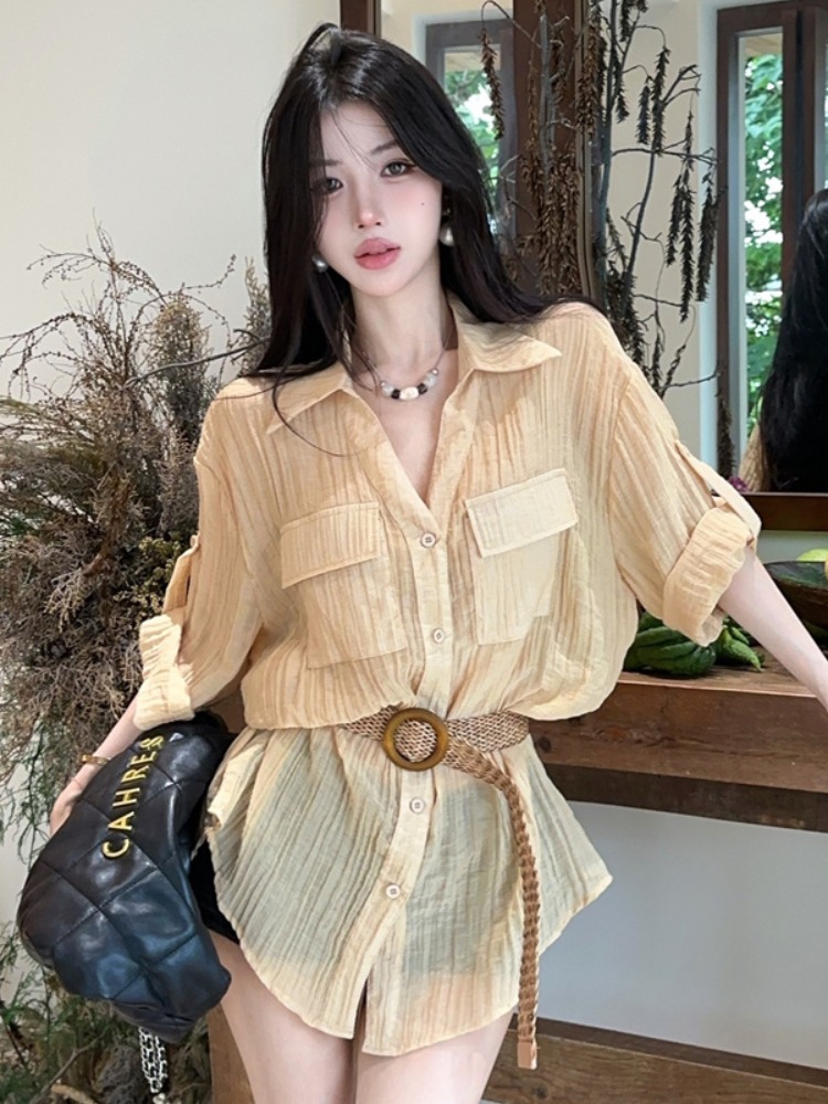 Kemeja Wanita Musim Panas Gaya - Vintage Fashion Old Money ulasan dan harga