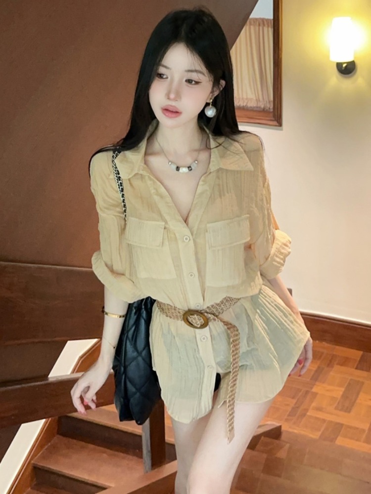 Kemeja Wanita Musim Panas Gaya - Vintage Fashion Old Money ulasan dan harga