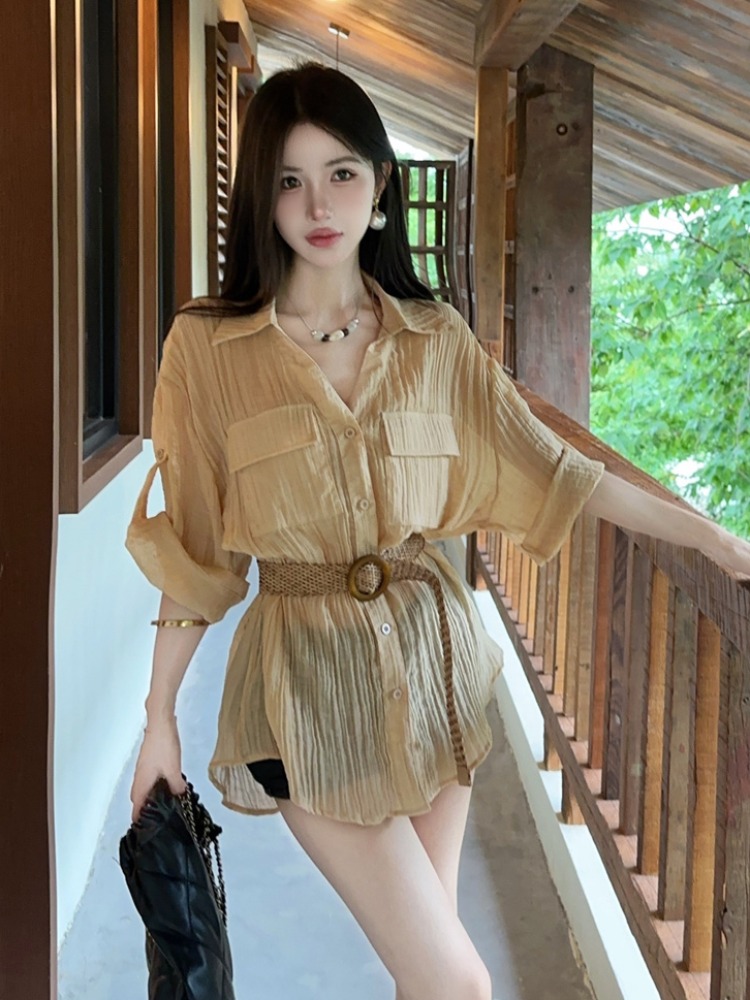 Kemeja Wanita Musim Panas Gaya - Vintage Fashion Old Money ulasan dan harga