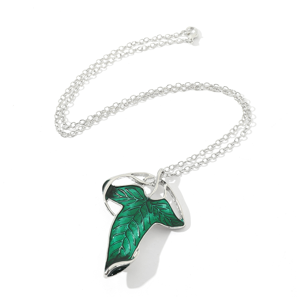 Kalung Liontin Daun Hijau Vint - Vintage Fashion Words ulasan dan harga