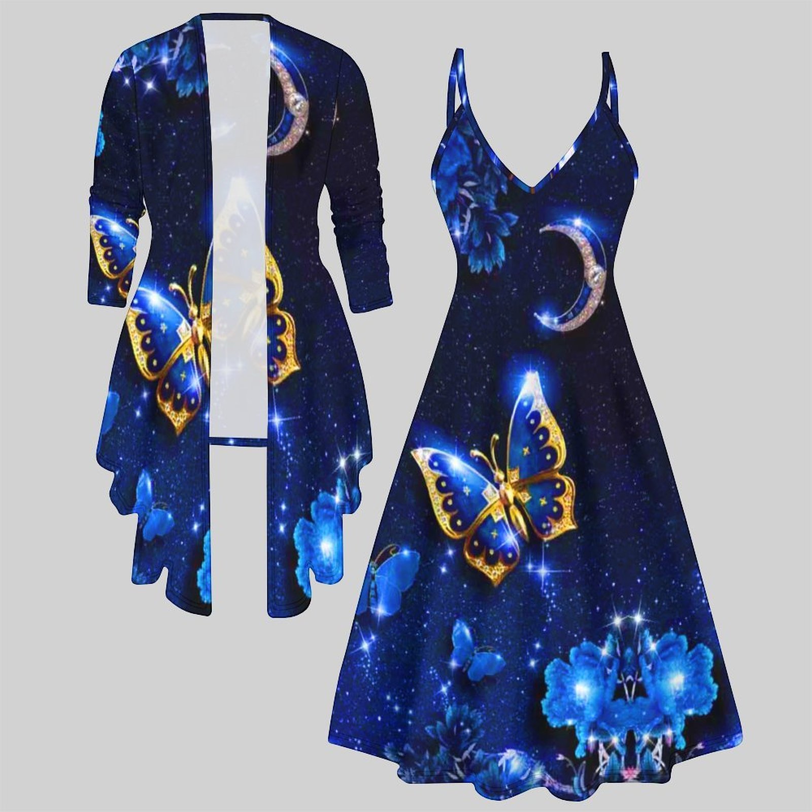 Set Dua Potong Motif Vintage u - Vintage Fashion Wear ulasan dan harga