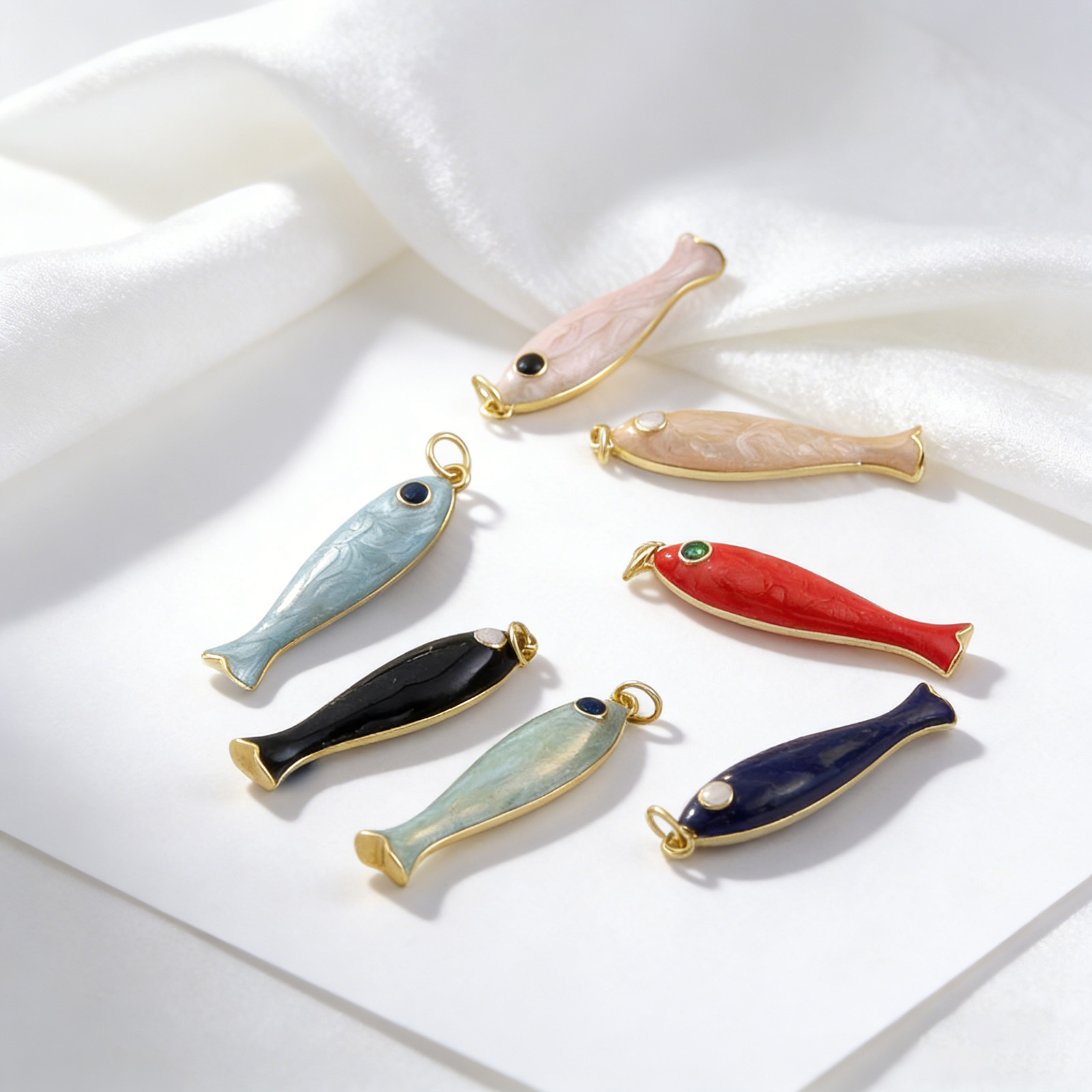 1 Buah Liontin Ikan Kecil Panj - Vintage Fashion Words ulasan dan harga
