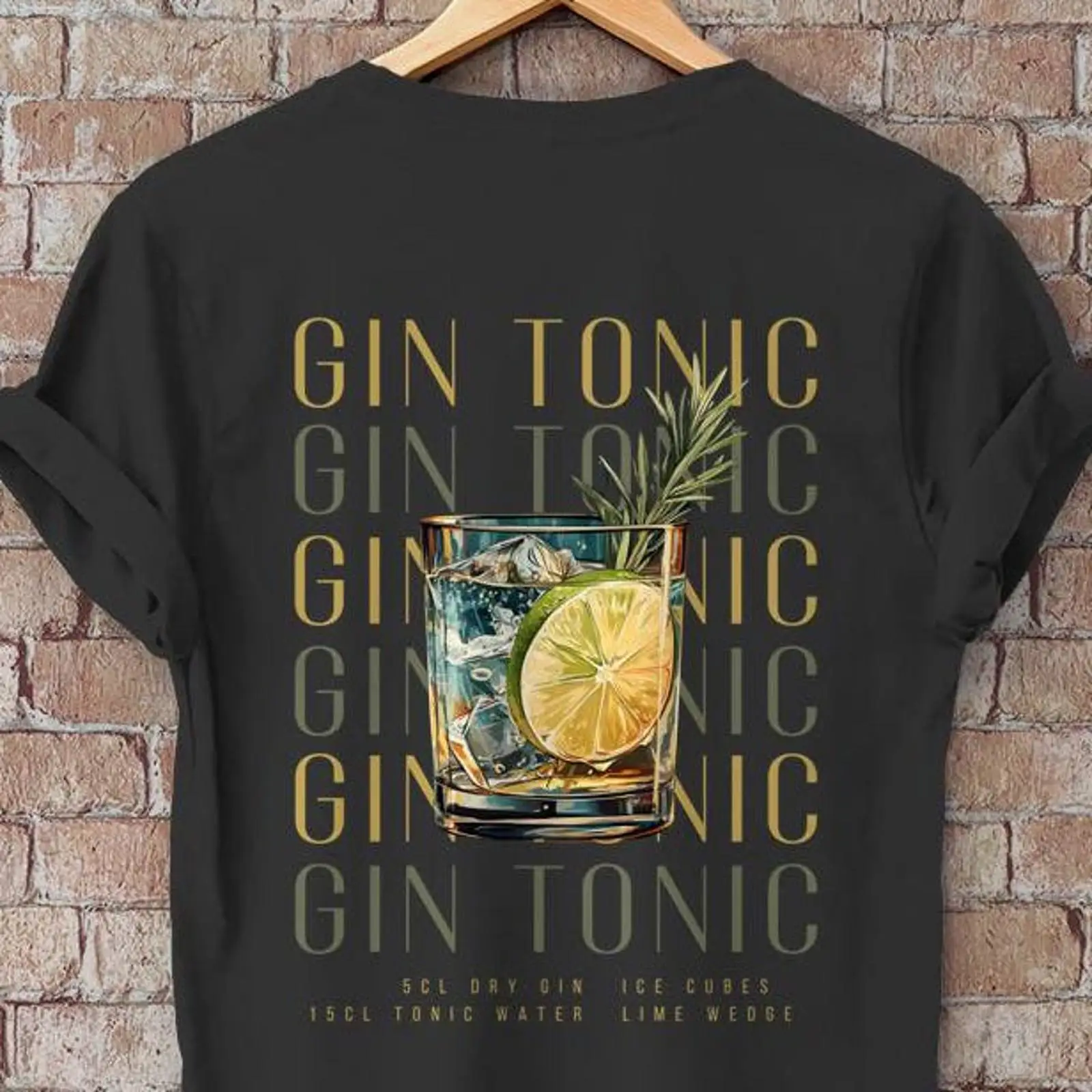 Kaos Gin Tonic Bergambar Pecin - Vintage Fashion Illustrations ulasan dan harga