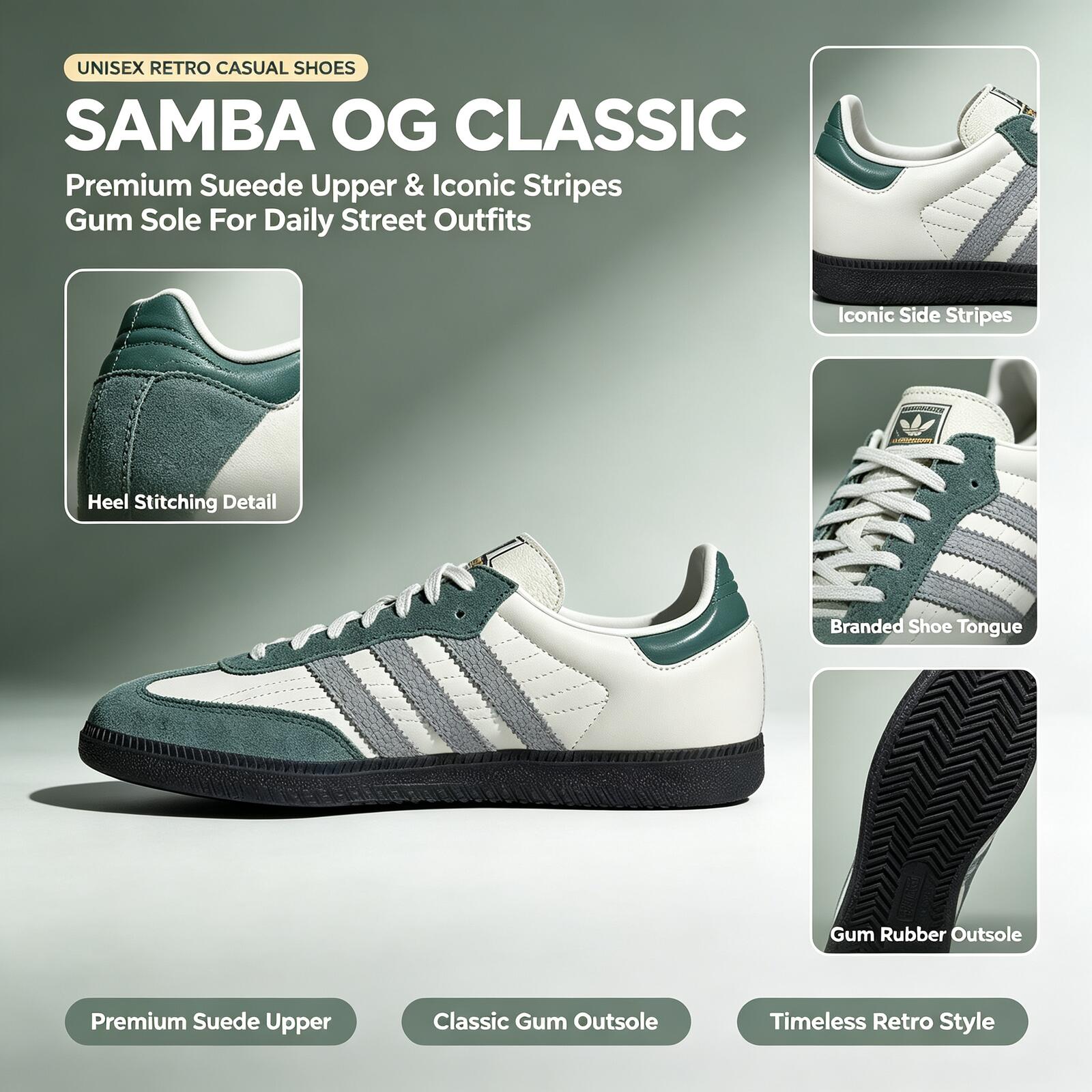 Sepatu Sneakers Kulit Asli Adi - Adidas Shoes Samba ulasan dan harga