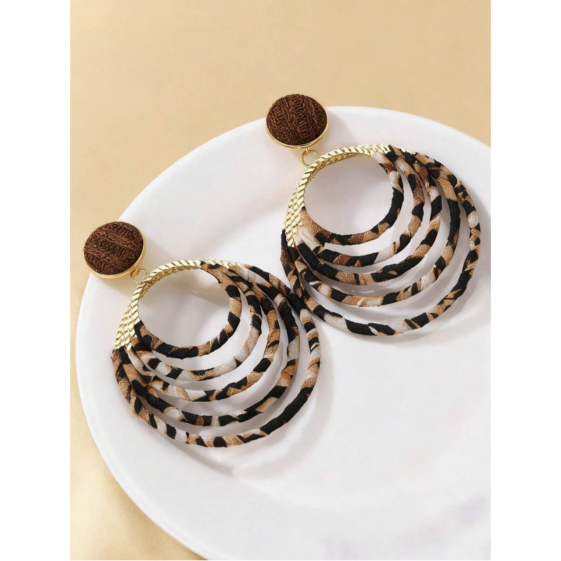 1 Pasang Anting Mewah Motif Le - Vintage Fashion Illustrations ulasan dan harga