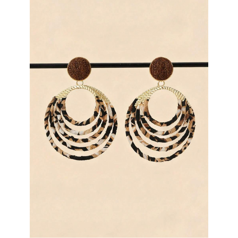 1 Pasang Anting Mewah Motif Le - Vintage Fashion Illustrations ulasan dan harga