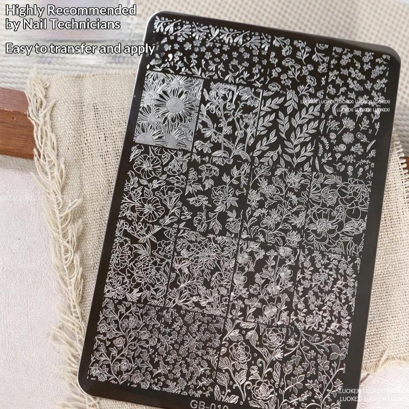 Plat Stamping Nail Art Motif B - Vintage Fashion Illustrations ulasan dan harga