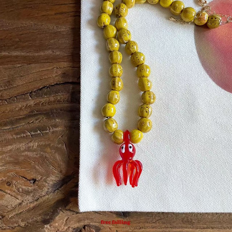 Kalung Liontin Gurita Kaca Gay - Vintage Fashion Influencer ulasan dan harga