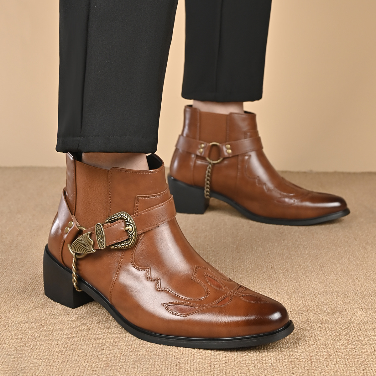 Sepatu Boots Kulit Vintage Pri - Vintage Fashion For Mens ulasan dan harga