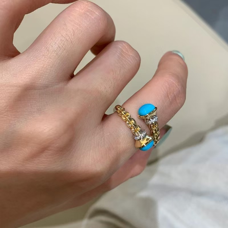 Cincin Berlian Pirus Sintetis  - Vintage Fashion Old Money ulasan dan harga