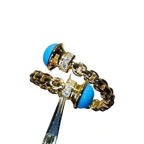 Cincin Berlian Pirus Sintetis  - Vintage Fashion Old Money ulasan dan harga